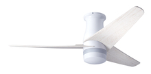 Modern Fan Co. VEL-FM-GW-48-WW-NL-WC - Velo Flush DC Fan; Gloss White Finish; 48" Whitewash Blades; No Light; Wall Control