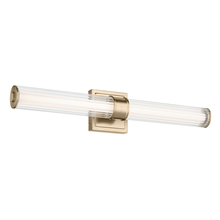 Kichler 55196CPZLED - Laurene 26.5" Linear Bath Bar Medium LED with Clear Fluted Glass in Champagne Bronze