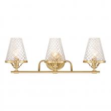 Savoy House 8-3596-3-322 - Candler 3-Light Bathroom Vanity Light in Warm Brass