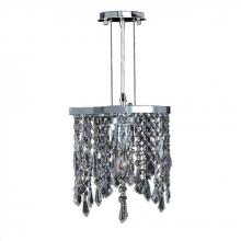 Worldwide Lighting Corp W83123C10-CL - Fiona Collection 1 Light Chrome Finish Crystal Pendant 10&#34; L x 4&#34; W x 11&#34; H Mini