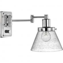 Progress P710084-104 - Hinton Collection Polished Nickel Swing Arm Wall Light