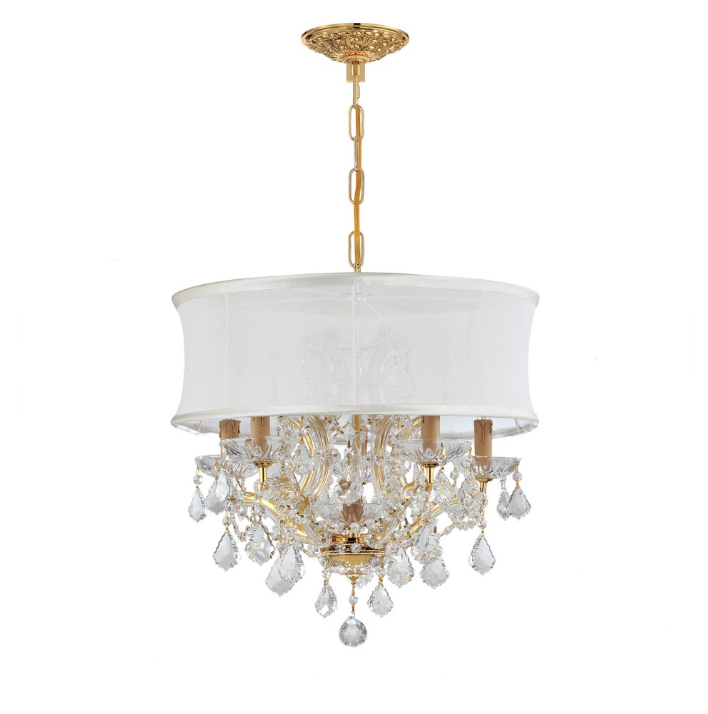 gold drum shade chandelier