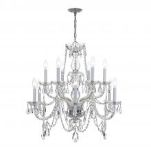 Crystorama 1135-CH-CL-I - Traditional Crystal 12 Light Clear Italian Crystal Polished Chrome Chandelier