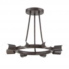 Crystorama 9043-CZ - Dakota 8 Light Charcoal Bronze Semi Flush Mount