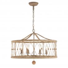 Crystorama BRX-B7906-BS - Brixton 6 Light Burnished Silver Chandelier