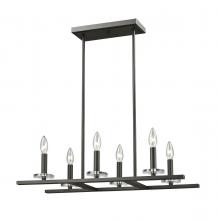 Z-Lite 2010-6L-BRZ - 6 Light Linear Chandelier