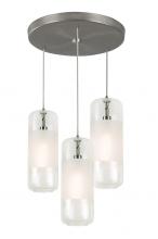 AFX Lighting, Inc. HRP06MBSNCLRND3 - Hermosa 3 Light LED Round Pendant