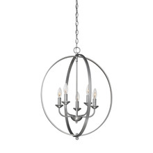 Millennium 3035-BPW - 5-Light Pendant light Brushed Pewter