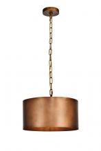  LD6015D15BR - Miro Collection Pendant D15 H9.25 Lt:1 Manual Brass Finish