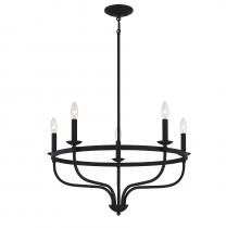 Savoy House Meridian M10087MBK - 5-Light Chandelier in Matte Black