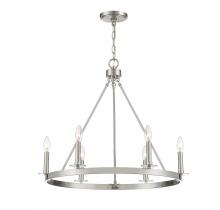 Savoy House Meridian M10093BN - 6-Light Chandelier in Brushed Nickel